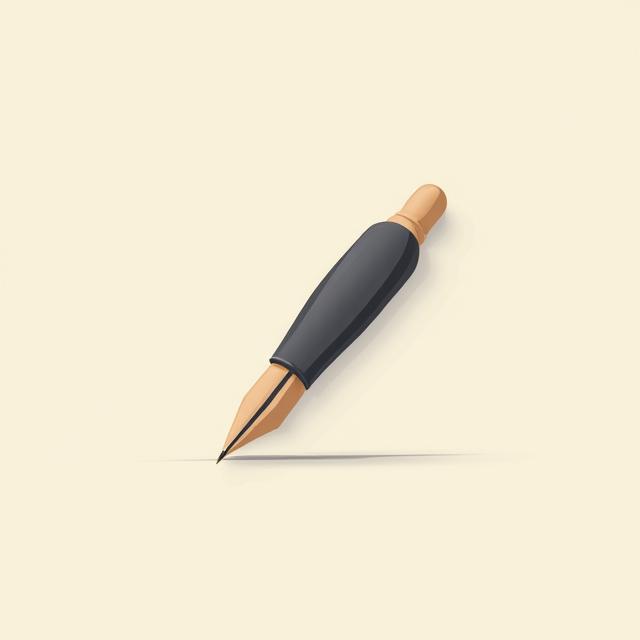 Icon representing a classic calligraphy nib.